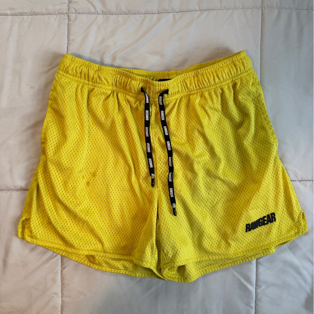 RawGear Yellow Athletic Shorts for Men
